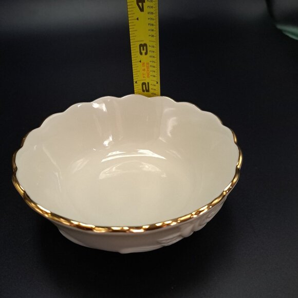 Lenox Rosebud Collection All Purpose Bowl Gold Trim Floral Decorative - Picture 3 of 10